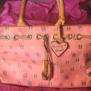 Vintage Dooney & Burke Pink Monogram Purse